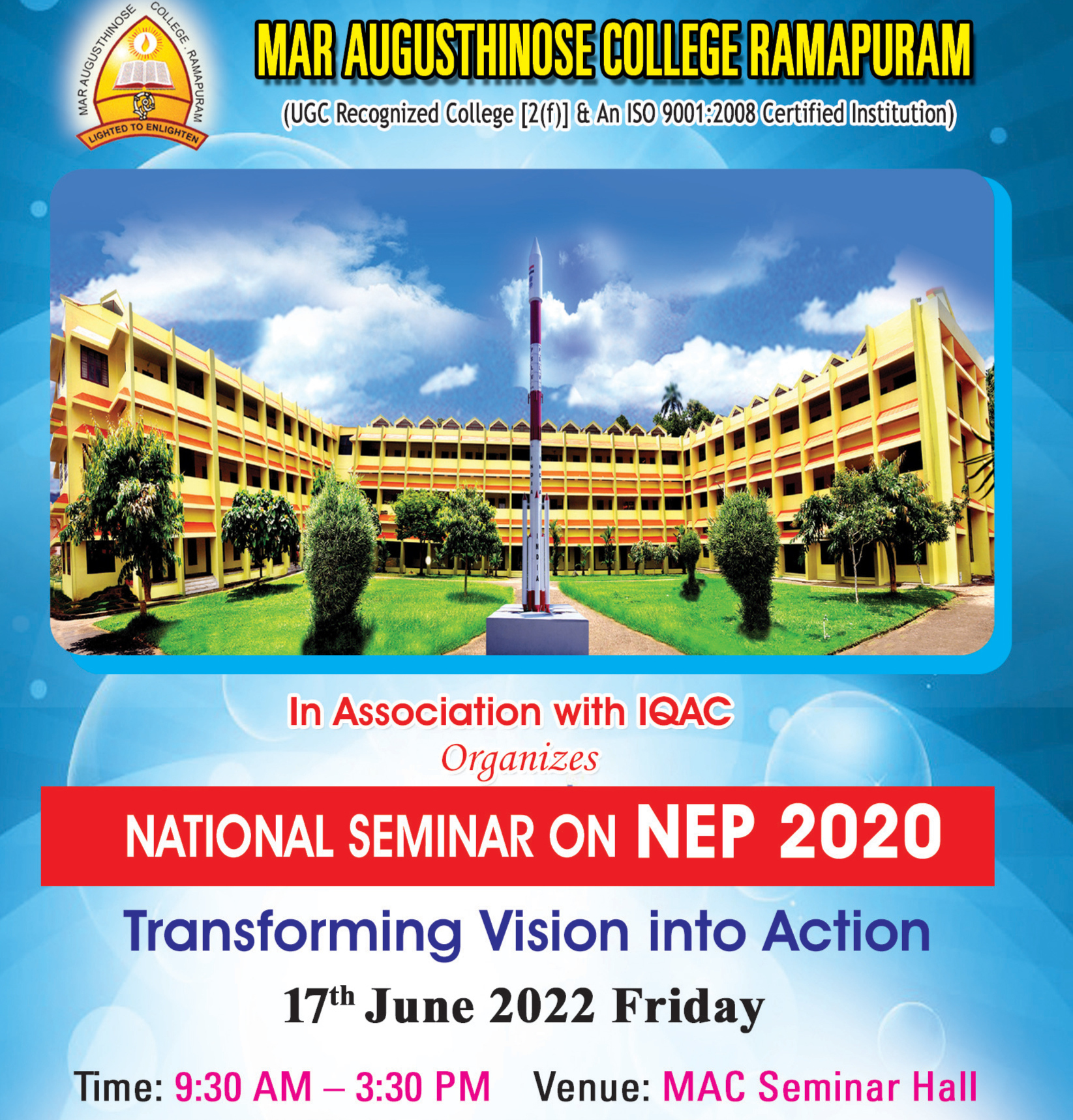 Mar Augusthinose College | National Seminar on NEP 2020